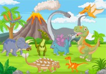 Fototapety dla dzieci świat dinozaurów 42606 Naklejkomania - zdjecie 2 - miniatura