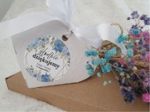 Etykiety naklejki na pudełka na ciasta weselne podziękowanie dla gości zestaw 54 sztuk 41817 Naklejkomania - zdjecie 2 - miniatura