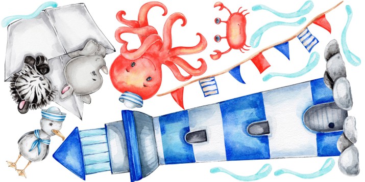 Naklejka dla dziecka przygoda przy latarni 41945 - zdjęcie 2