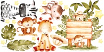 Naklejki dla dzieci na ściany Przygoda na Safari 41920 Naklejkomania - zdjecie 2 - miniatura