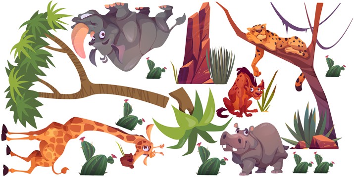 Naklejki dla dzieci na ścianę Madagaskar Safari 41917 - zdjęcie 2