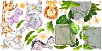 Naklejki dla dzieci przyjaciele z safari 41951 Naklejkomania - zdjecie 2 - miniatura