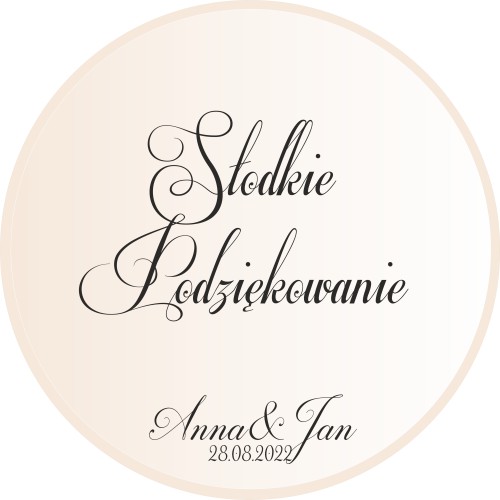 Naklejki na upominki dla gości podziękowanie Ślub wesele 24 sztuki 72414 - zdjęcie 3