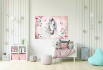 Obrazy sypialni, salonu, pokoju dziecka 20486 pastelowy koń Naklejkomania - zdjecie 2 - miniatura