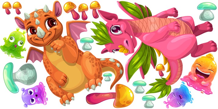 Naklejki na ścianę dla dziecka Dinozaury 32020 - zdjęcie 2