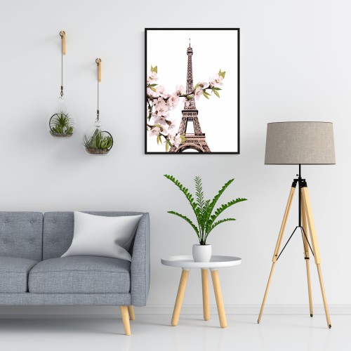 Plakat na ścianę poster z pięknym widokiem na wieżę Eiffla 61466 - zdjęcie 2