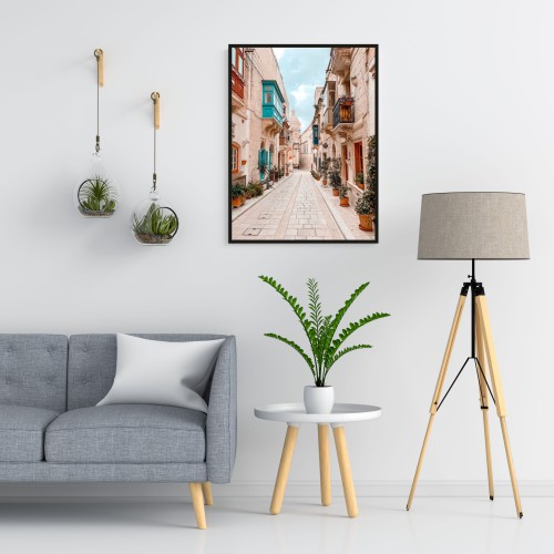Plakat na ścianę poster z pięknym widokiem na uliczkę 61473 - zdjęcie 2