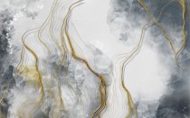 Tapety Flizelinowe ścienne szary marmur ze złotem 42656 Naklejkomania - zdjecie 2 - miniatura