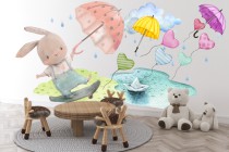 Pastelowe naklejki dla dzieci, deszczowa przygoda 32011 Naklejkomania - zdjecie 1 - miniatura