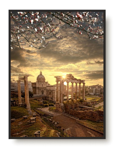 Plakat na ścianę poster z pięknym widokiem na greckie ruiny 61484 Naklejkomania - zdjecie 1