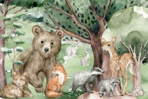 Tapeta Flizelinowa dla dzieci wesoła polana 32001 Naklejkomania - zdjecie 2 - miniatura