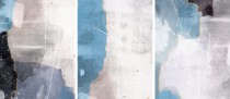 Trzy plakaty ozdobne na ścianę abstrakcyjny błękit KP360 Naklejkomania - zdjecie 3 - miniatura
