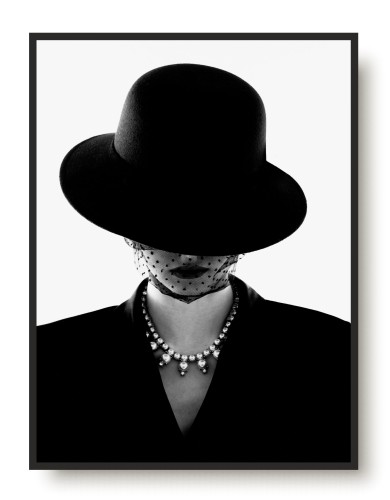 Plakat na ścianę poster kobieta monochrom vintage czerń i biel 61551 Naklejkomania - zdjecie 1