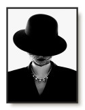 Plakat na ścianę poster kobieta monochrom vintage czerń i biel 61551 Naklejkomania - zdjecie 1 - miniatura