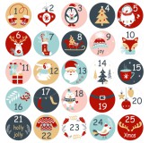 Etykiety świąteczne na kalendarz adwentowy DIY 66709 Naklejkomania - zdjecie 1 - miniatura