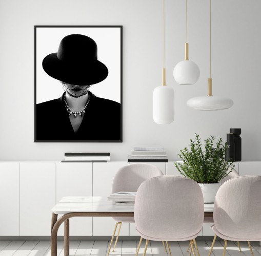 Plakat na ścianę poster kobieta monochrom vintage czerń i biel 61551 - zdjęcie 2