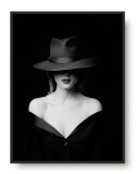 Plakat na ścianę poster kobieta monochrom vintage czerń i biel 61552 Naklejkomania - zdjecie 1 - miniatura
