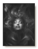 Plakat na ścianę poster kobieta monochrom vintage retro czerń i biel 61556 Naklejkomania - zdjecie 1 - miniatura
