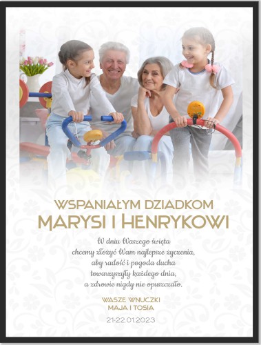 Prezenty na dzień babci i dzień dziadka, plakat ze zdjęciem 20580 Naklejkomania - zdjecie 1
