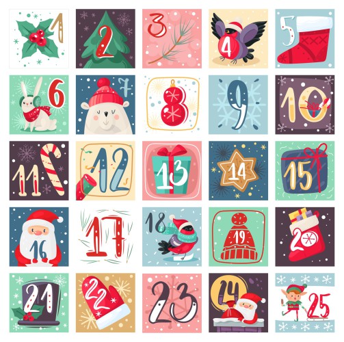 Naklejki świąteczne nalepki na kalendarze adwentowe DIY 66708 Naklejkomania - zdjecie 1