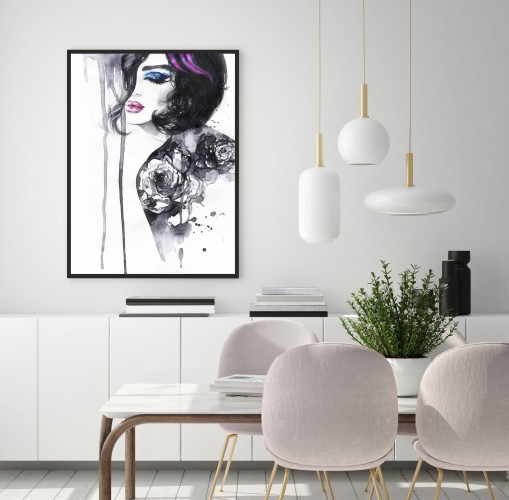 Plakat na ścianę poster kobieta akwarela 61576 - zdjęcie 2