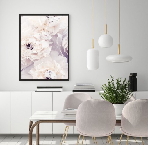 Plakat na ścianę poster białe kwiaty 61610 - zdjęcie 2