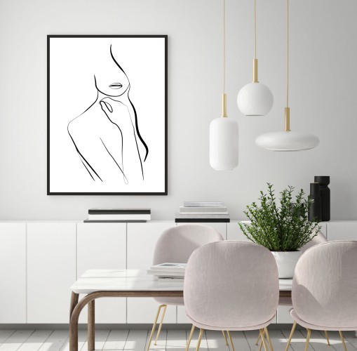 Plakat na ścianę poster kobieta szkic 61577 - zdjęcie 2