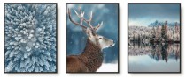Zestaw trzech plakatów plakaty zimowa natura KP332 Naklejkomania - zdjecie 1 - miniatura