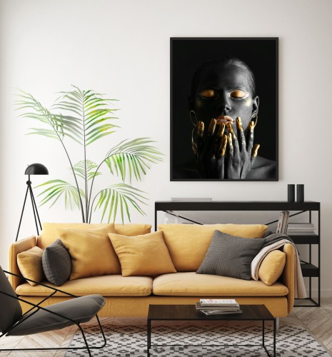 Plakat na ścianę poster kobieta złoto 61541 - zdjęcie 2