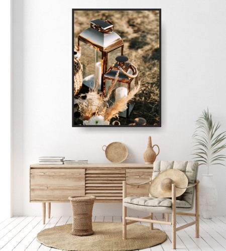 Plakat na ścianę poster lampiony świece 61599 - zdjęcie 2