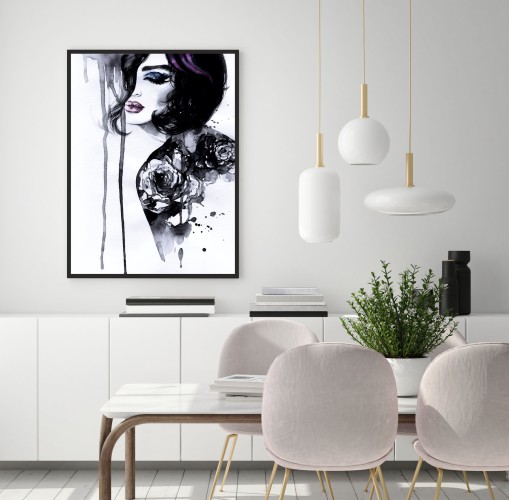 Plakat na ścianę poster kobieta akwarela 61585 - zdjęcie 2