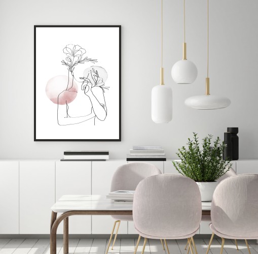 Plakat na ścianę poster kobieta roślina 61580 - zdjęcie 2