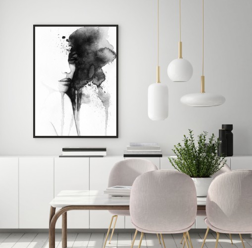 Plakat na ścianę poster kobieta akwarela 61574 - zdjęcie 2