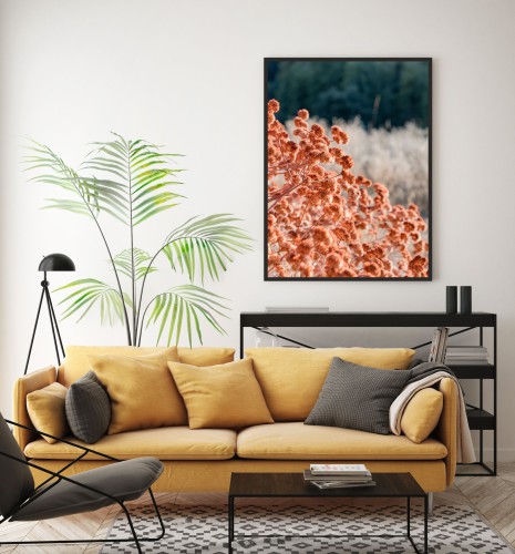 Plakat na ścianę poster pomarańczowe kwiaty 61596 - zdjęcie 2