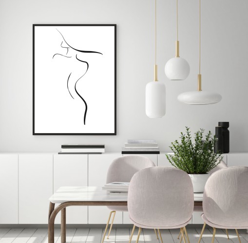 Plakat na ścianę poster kobieta szkic 61578 - zdjęcie 2