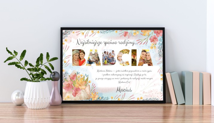 Prezent z okazji Dnia Babci plakat ze zdjęciami 61565 - zdjęcie 2