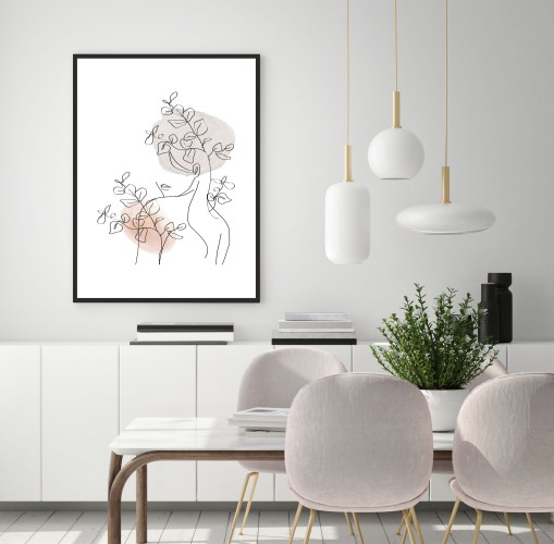 Plakat na ścianę poster kobieta roślina 61581 - zdjęcie 2