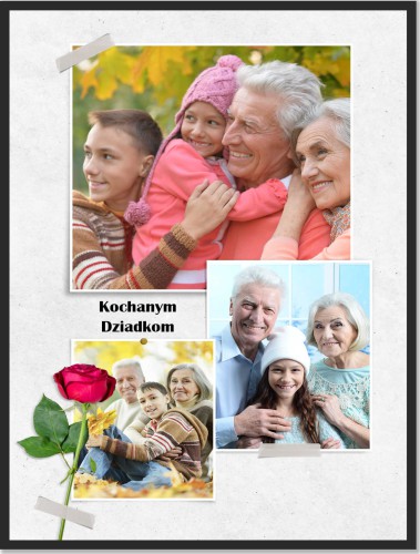 Prezent na Dzień Babci, Dzień Dziadka plakat ze zdjęć 20581 Naklejkomania - zdjecie 1