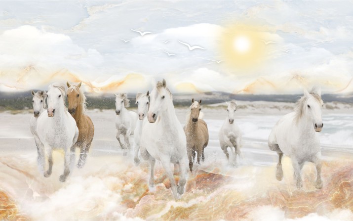 Fototapety na ścianę konie w galopie 42662 - zdjęcie 2