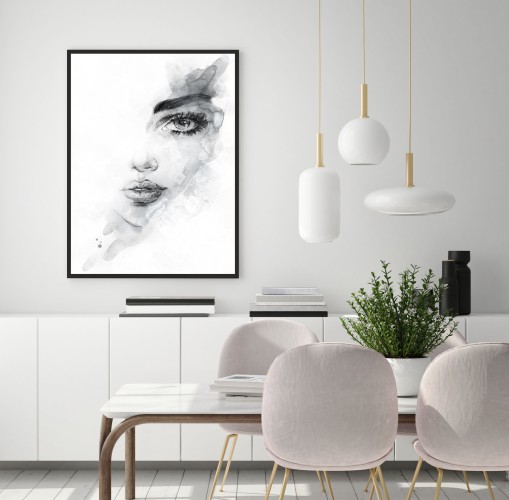Plakat na ścianę poster kobieta akwarela 61575 - zdjęcie 2