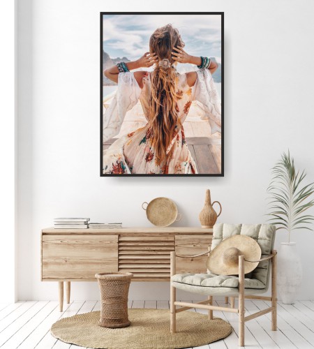 Plakat na ścianę poster podróżująca kobieta 61591 - zdjęcie 2