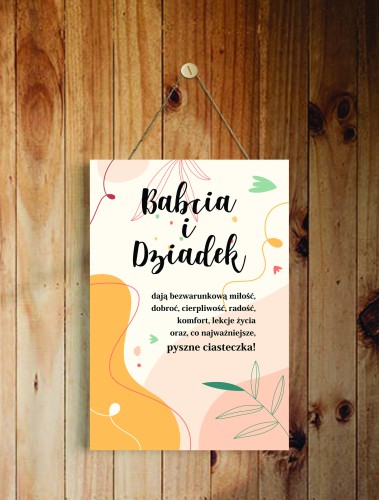 Tabliczka drewniana dla Babci i Dziadka 42732 - zdjęcie 2