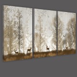 Obrazy tryptyki na ścianę ścienne jelenie  32123 Naklejkomania - zdjecie 2 - miniatura