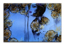 Obrazy na ścianę kobieta w różach 32137 Naklejkomania - zdjecie 1 - miniatura