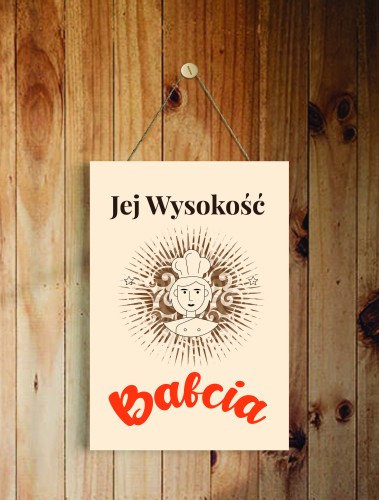Zawieszka drewniana Jej wysokość Babcia 42725 - zdjęcie 2