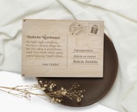 Drewniana pocztówka z dedykacją prezent na Dzień Babci 42784 Naklejkomania - zdjecie 2 - miniatura