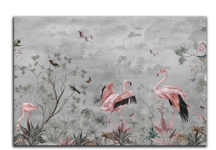 Obrazy na ścianę zaczarowane flamingi 32144