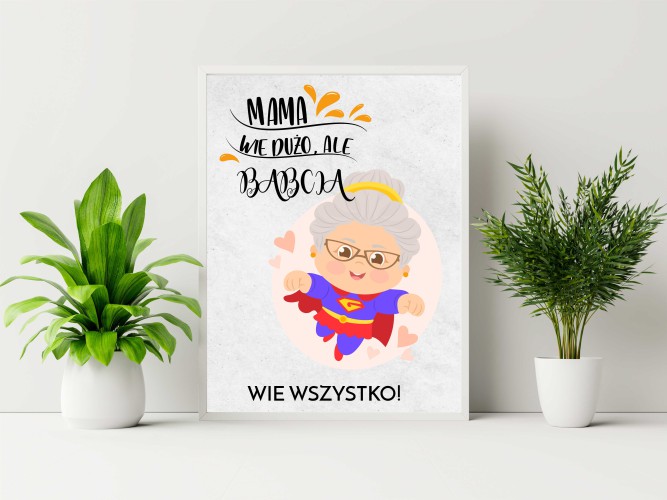 Prezenty na dzień babci, plakat dla babci 20590 - zdjęcie 2