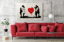 Obrazy do sypialni, salonu serce, Banksy 20690 Naklejkomania - zdjecie 2 - miniatura