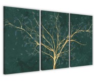 Obrazy tryptyki na ścianę drzewo zatopione w zieleni 32157 Naklejkomania - zdjecie 1 - miniatura